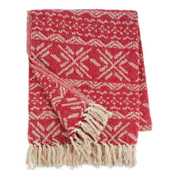 Manta de algodón Red Snowflake 50x60