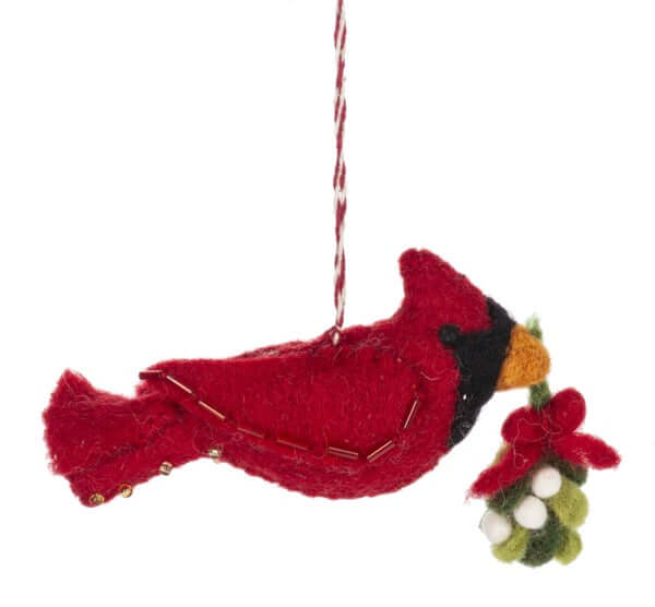 Wool Cardinal Ornament