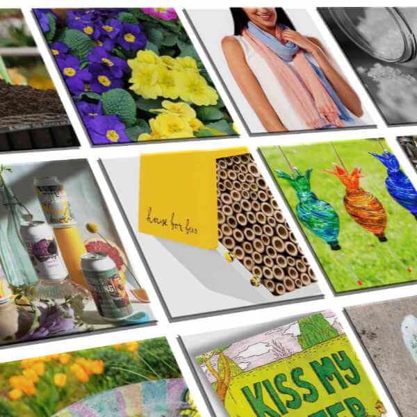 image showing an angled tiled collection of various images, representing product categories
