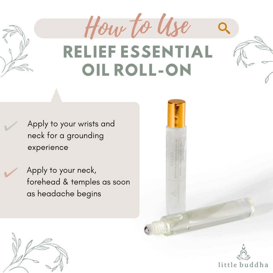 image of tall slender glass bottle with gold top, surrounded by a list of benefits