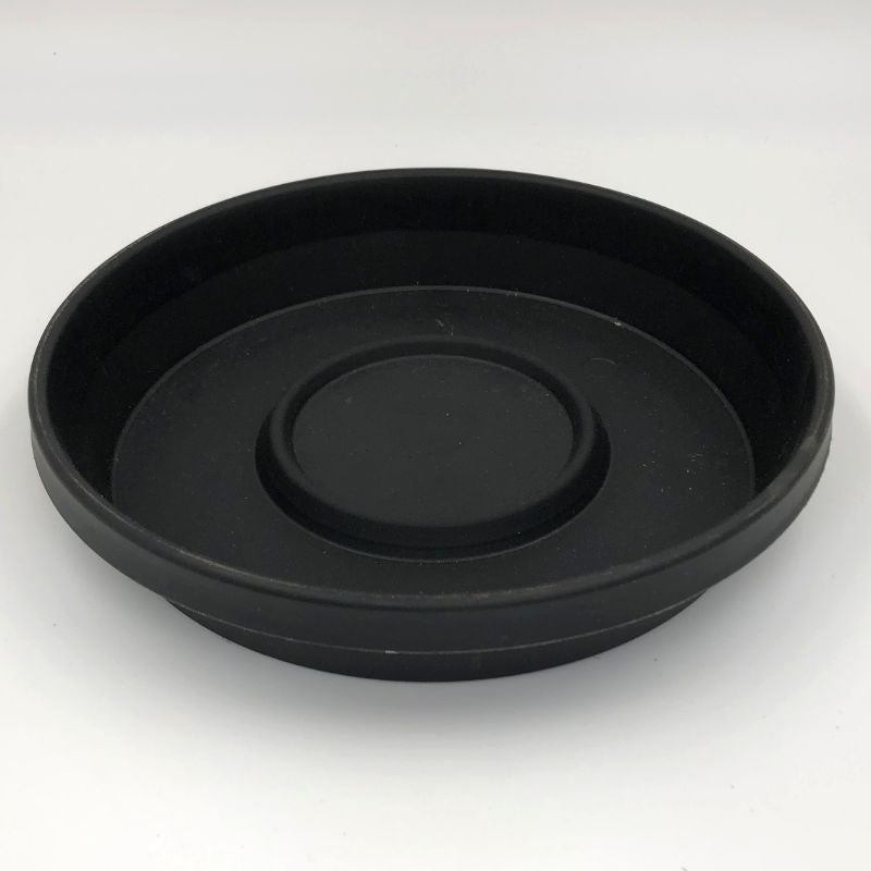plastic saucer for plants Bloem STT0800 8 In. Terra Plant Saucer Tray, Black