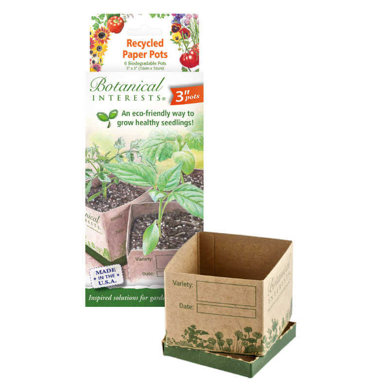 cardboard pot plants Botanical Interests Pots, Recycled Paperboard