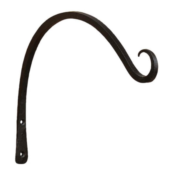 image of curved black iron black iron with curled end