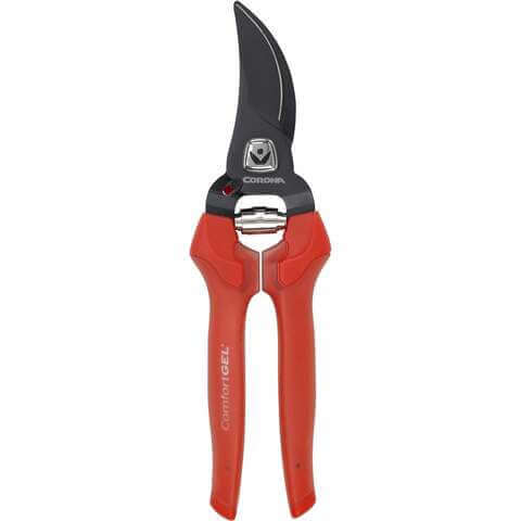 image of pruner with curved blades and orange handles