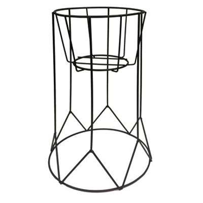 black plant stand with white pot Gardener Select 13" Black Planter Stand For 6" Pot 13"hx9"w
