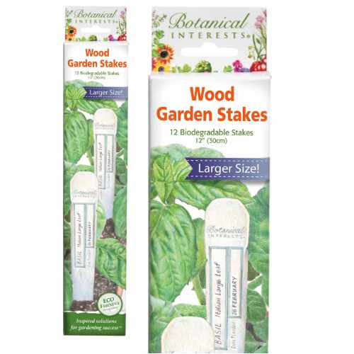 image of package of wooden garden stakes