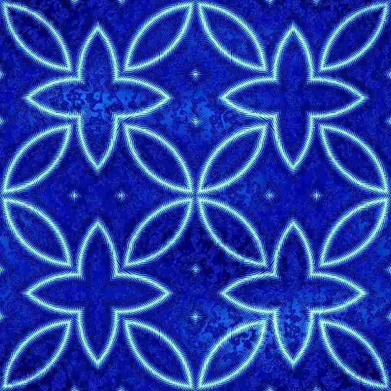 Image by GreenPebble of a blue background with white line repeating design