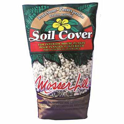 bag of pearl stones with logo and information