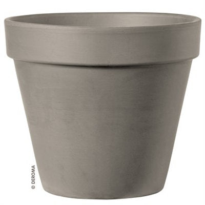 image of grey clay flower pot