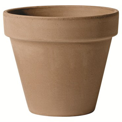 grey clay flower pot