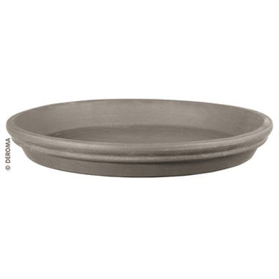 clay saucer in brown grey color