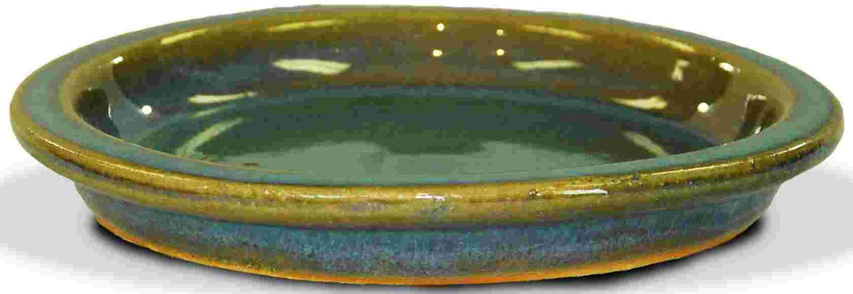 image of green glazed saucer
