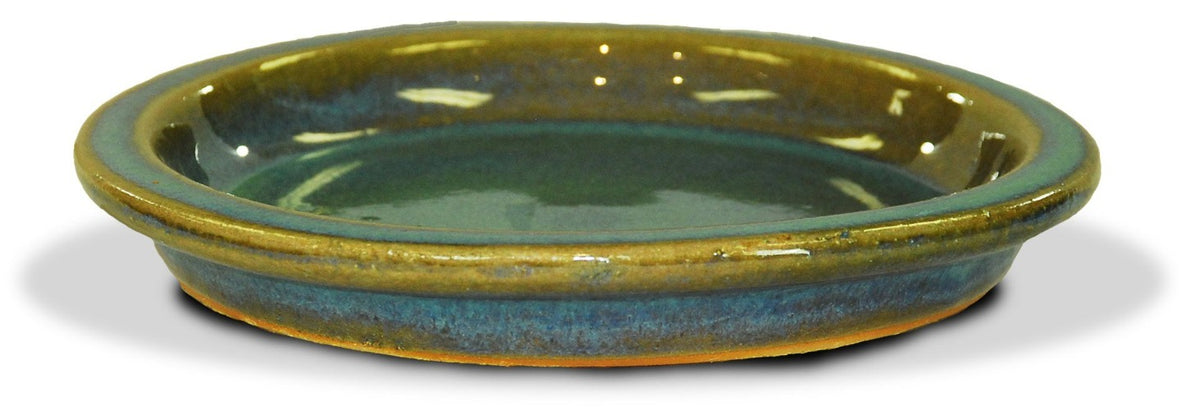 image of green glazed saucer