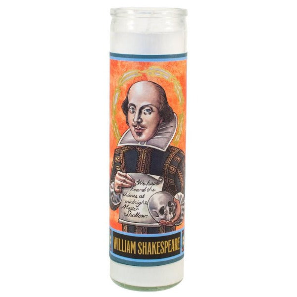 William Shakespeare Secular Saint Candle
